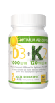 Vitamin D3 1,000iu + K2 120mcg - 60 Softgels