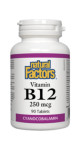 B-12 (Cyanocobalamin) 250mcg - 90 Tabs