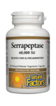 Serrapeptase 60,000SU (Delayed Release) - 60 V-Caps - Natural Factors