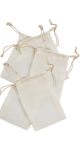 Cotton Drawstring Bags - 6 Bags