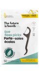 Floss Picks (Charcoal Lemon) - 50 Pieces