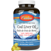 Cod Liver Oil 1,000mg (Lemon) - 300 Softgels