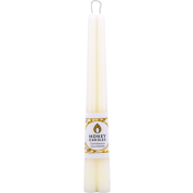 Pure Beeswax Candle Taper Pairs (Pearl) - 12 Inches x 2