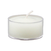 Pure Beeswax Candle Tea Light (Pearl) With Clear Plastic Cup
