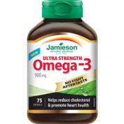 Omega-3 Ultra Strength (No Fishy Aftertaste) 900mg - 75 Softgels