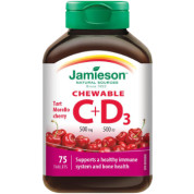 Vitamin C 500mg & Vitamin D 500iu (Morello Cherry) - 75 Tabs