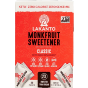 Lakanto Monkfruit Sweetener 2x Sweeter Than Sugar (Classic) - 3g x 30 Packets