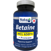 Betaine HCL 650mg + Protease - 75 V-Caps