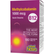 B-12 Methylcobalamin 1,000mcg - 180 Sublingual Tabs