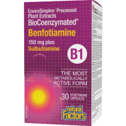 BioCoenzymated Vitamin B-1 Benfotiamine 150mg Plus Sulbutiamine - 30 V-Caps