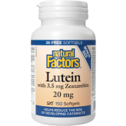 Lutein 20mg - 120 + 30 Softgels FREE
