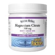 Stress-Relax Magnesium Citrate Powder 300mg (Berry) - 250g