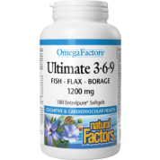 Ultimate Omega Factors 3-6-9 1,200mg - 180 Softgels