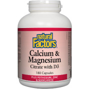 Calcium & Magnesium Citrate With D3 - 180 Caps
