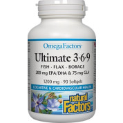 Ultimate Omega Factors 3-6-9 1,200mg - 90 Softgels