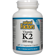 Vitamin K2 100mcg (Mk-7) - 180 V-Caps BONUS