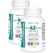 Vitamin K2 (Mk-7) 100mcg - 60 + 60 V-Caps (2 For Deal)