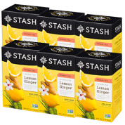 Lemon Ginger (Herbal Tea Caffeine Free) - 20 Tea Bags x 6 Boxes