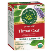 Organic Throat Coat Tea Original With Slippery Elm - 16 Tea Bags