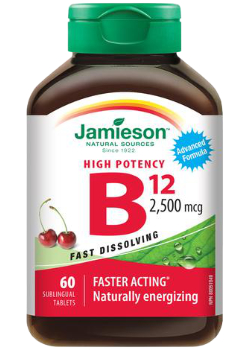 Buy Jamieson VITAMIN B12 (METHYLCOBALAMIN) 2500MCG - 60 SUBLINGUAL TABS at  NationalNutrition.ca