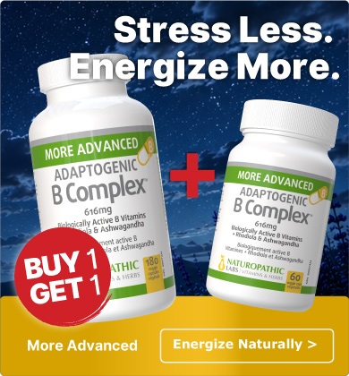 View Naturopathic Labs Adaptogenic B-Complex 616mg 180 VCaps Bonus Deal