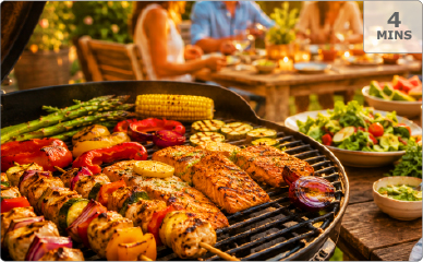Healthy BBQ article with practical tips for balanced summer grilling