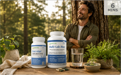 Men's supplement guide organized by age, wellness goals, and healthy lifestyle support