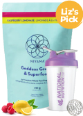 Niyama Goddess Greens & Superfoods Raspberry Lemonade 292g + Bonus