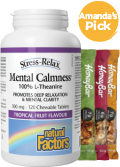 Natural Factors Stress Relax Mental Calmness Chewable 120 Tabs