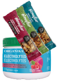 View Organika Electrolytes Wild Raspberry 210g Plus 3 Honey Bars FREE