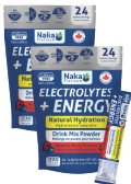 Naka Platinum Electrolytes Energy Natural Berry, 24 + 24 Packets FREE