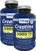 View Naka Creatine Monohydrate 3000mg - 200 plus 200 V-Caps FREE
