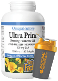 View Natural Factors Primrose Oil 1000mg - 180 plus Bonus Shaker