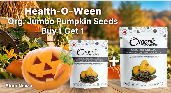 Halloween 2026 Offers View Organic Traditions Organic Pumpkin Seeds 454g Plus 227g FREE