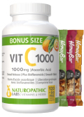 View Naturopathic Labs Timed Release Vitamin C 1000mg 180 Tabs Plus 3 Honey Bars FREE