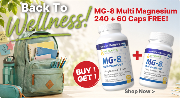 View Naturopathic Labs MG-8 Multi Magnesium 110mg 240 Caps + 60 Caps Free