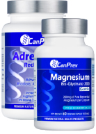 View CanPrev Adrenal-Pro - 120 V-Caps + Magnesium Bis-Glycinate 200 Gentle - 60 V-Caps FREE