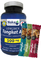 View Naka Longjack Tongkat Ali 500mg 120 caps - 3 Honey Bars FREE