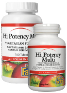 View Natural Factors High Potency Multi Vegetarian Formula - 180 + 90 Tabs FREE