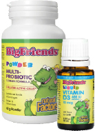 View Natural Factors Big Friends Multi Probiotic 60g - Vitamin D 15ml FREE