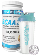 View Naturopathic Labs BCAA 10,000mg Post Workout 100% Pure 200g - NN Shaker FREE