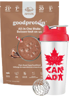 View Good Protein All-In-One Shake Chocolate Fudge 880g - 820g + Can. Shaker or Lapel Pins FREE