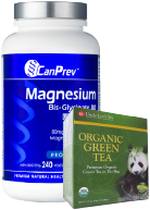 View CanPrev Magnesium Bisglycinate 200mg 240 Caps + UT Green Tea 40 Bags FREE