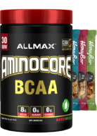 View Allmax Amino Core Preworkout Blue Raspberry - 340g + 3 Honey Bars FREE