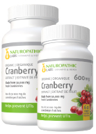 View Naturopathic Labs Organic Cranberry Extract 600mg 120 Caps Plus 60 Caps FREE