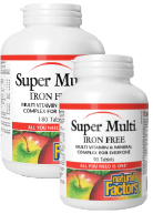 View Natural Factors Super Multi Iron Free 180 Tabs Plus 90 Tabs FREE