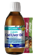 View Naturopathic Labs Clean Icelandic Cod Liver Oil Lemon 4000mg 200ml Plus 2 Honey Bars FREE