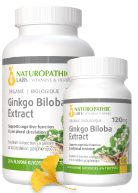 View Naturopathic Labs Organic Ginkgo Biloba Extract Double Strength 120mg 240 + 60 Caps FREE