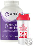 View AOR Advanced B Complex 180 Caps + Canada Shaker FREE