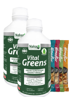 View Naka Vital Greens 2 x 600ml + 4 Honey Bars FREE